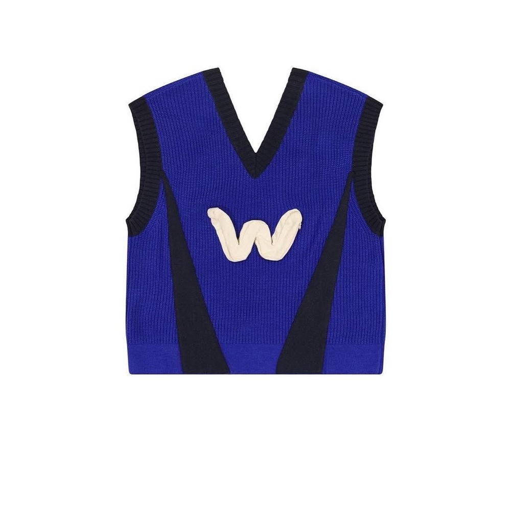 WALE$ V-Neck Sweater Vest in Blue
